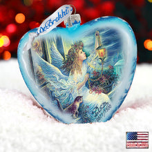 Load image into Gallery viewer, Light the Way Angel Glass Ornament Limited Edition by Strelkina at G. DeBrekht - Nativity Holiday Decor - 738-085-ST
