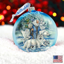Load image into Gallery viewer, The Wild Spirits of Winter Glass Ornament Limited Edition by J. Bergsma - Christmas Santa Snowman Decor - 73910-JB
