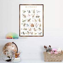 Load image into Gallery viewer, Animal Alphabet Art - Wooden Educational Art - Wall Decor - Homeschool Decor - Classroom Decor - Playroom Decor - Nursery Wall Art - Art For Kids - 310211
