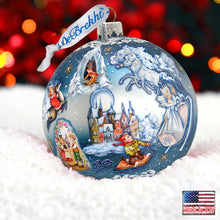 Load image into Gallery viewer, Limited Edition, Oversized Snow Queen Ball Glass Ornament, Christmas Decor - 73852 by G. DeBrekht
