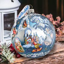 Load image into Gallery viewer, Limited Edition, Oversized Snow Queen Ball Glass Ornament, Christmas Decor - 73852 by G. DeBrekht
