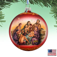 Load image into Gallery viewer, Nostalgic Family Nativity Glass Ornament Limited Edition by G. DeBrekht - Nativity Holiday Decor - 73881R
