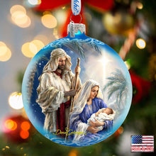 Load image into Gallery viewer, Holy Night Glass Ornament Limited Edition by D. Gelsinger - Nativity Holiday Decor - 73894-1618
