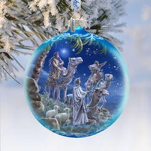 Load image into Gallery viewer, Let Us Adore Him Glass Ornament Limited Edition by D. Gelsinger - Nativity Holiday Decor - 73897-1839
