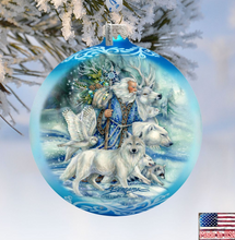 Load image into Gallery viewer, The Wild Spirits of Winter Glass Ornament Limited Edition by J. Bergsma - Christmas Santa Snowman Decor - 73910-JB
