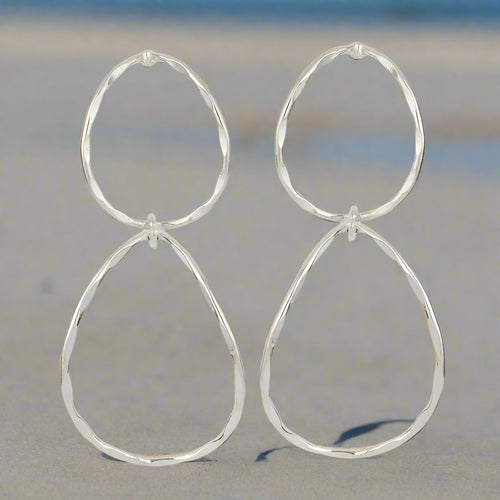 Tiger Mountain Jewelry Double Whammy Sterling Silver Looping Earrings- E4894