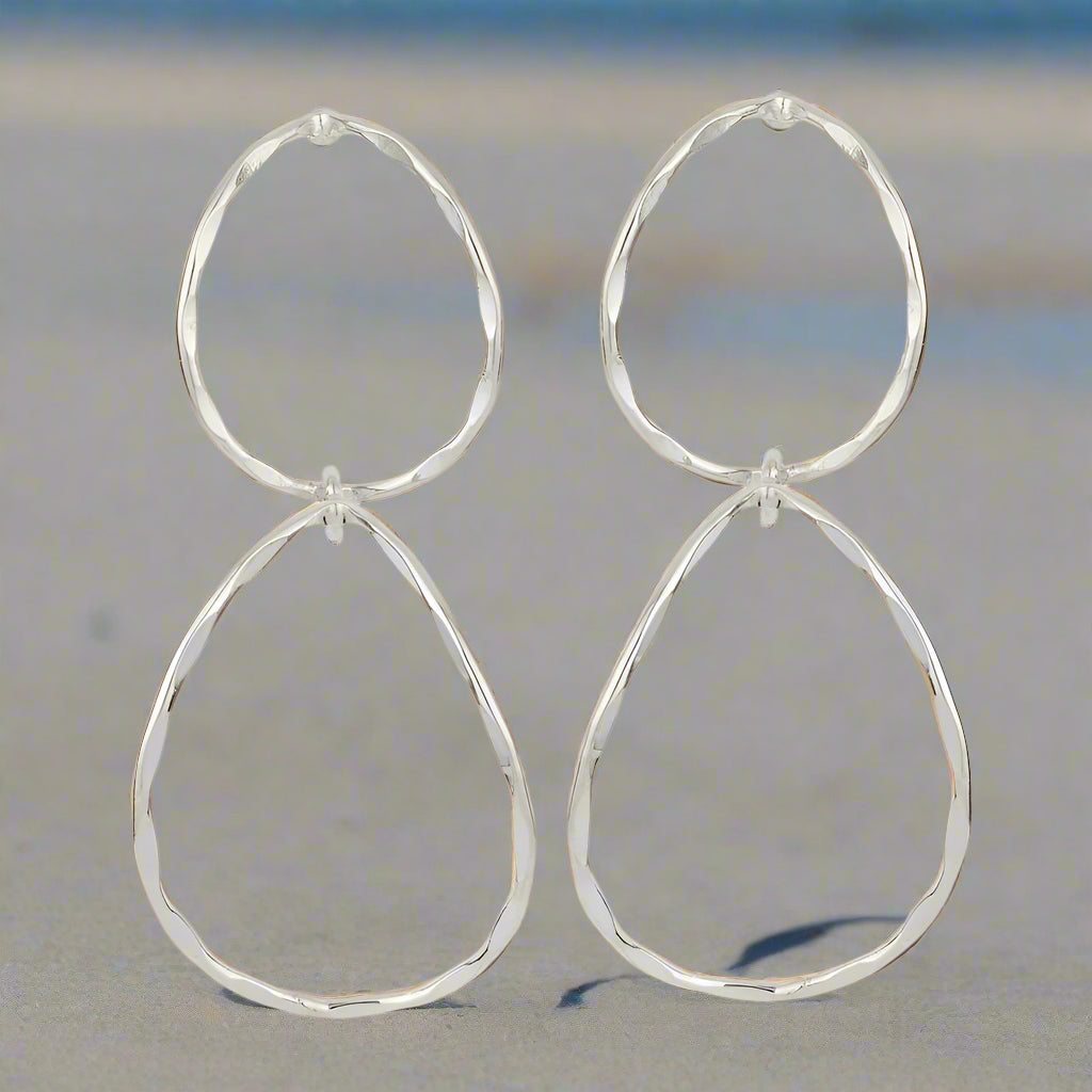 Tiger Mountain Jewelry Double Whammy Sterling Silver Looping Earrings- E4894