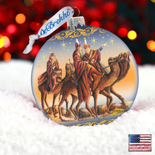 Load image into Gallery viewer, Nostalgic Tree Kings Journey Glass Ornament Limited Edition by G. DeBrekht - Nativity Holiday Decor - 73882
