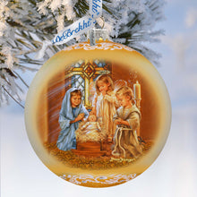 Load image into Gallery viewer, Angels Lullaby Lg Glass Ornament by G.Debrekht - Nativity Holiday Decor - 73940
