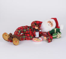 Load image into Gallery viewer, Karen Didion Originals CC14-11 Lying Wine Midnite Snack Santa
