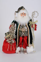 Load image into Gallery viewer, Karen Didion Originals CC18-45 Lighted Sparkling Emerald Santa
