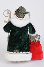 Load image into Gallery viewer, Karen Didion Originals CC18-45 Lighted Sparkling Emerald Santa
