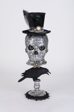 Load image into Gallery viewer, Karen Didion Originals HA20-04 Silver Skull Pedestal
