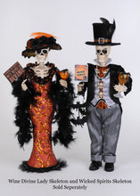 Load image into Gallery viewer, Karen Didion Originals HA22-07R Wine Divine Lady Skeleton (orange)
