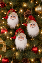 Load image into Gallery viewer, Karen Didion Originals ORN-10 3pc. Santa Head Ornaments

