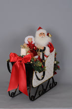 Load image into Gallery viewer, Karen Didion Originals SC-44 Lighted White Sled Santa
