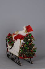 Load image into Gallery viewer, Karen Didion Originals SC-44 Lighted White Sled Santa
