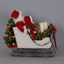 Load image into Gallery viewer, Karen Didion Originals SC-44 Lighted White Sled Santa
