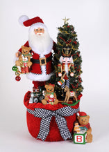 Load image into Gallery viewer, Karen Didion Originals SC-70 Lighted Merry Beary Christmas Santa
