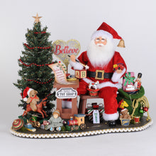 Load image into Gallery viewer, Karen Didion Originals SC-72LE Lighted Believe in the Magic of Christmas Santa 30th Anniversary Limited Edition

