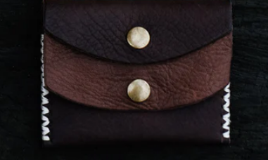 Haiti Handmade Double Mila Wallet- Brown/Brown