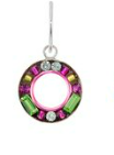 Firefly Jewelry Petite Mosaic Circle Earrings-E277-Per Media 1 of 1