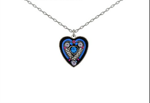 Firefly Jewelry Heart Within a Heart Necklace-8802-SAP