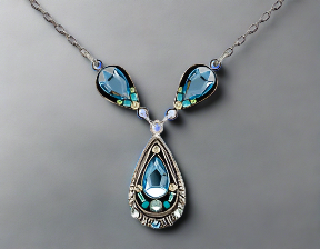 Firefly Jewelry Drop Pendant Necklace-8990-AQ