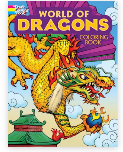 World of Dragons Coloring Book