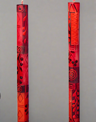 Kapula Berry Blaze Candle Pair of Two 9" Tapers