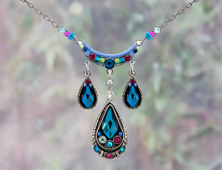 Firefly Jewelry Emma Three Drop Necklace-8869BB