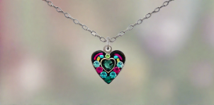 Firefly Jewelry Small Emerald Crystal Heart Pendant-8558EM