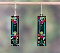 Firefly Jewelry Architectural Long Rectangle Earrings-E308EM