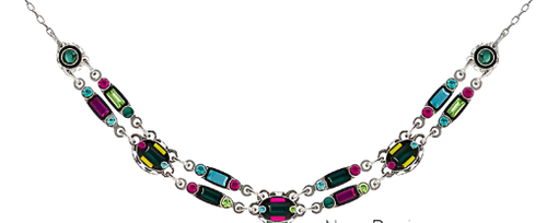 Firefly Jewelry Architectural Petite Double Line Necklace-9148EM