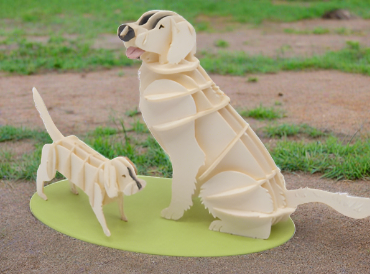 3-D Paper Model-Golden Retriever