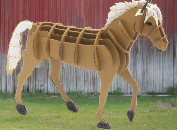 Fridolin 3-D Paper Model-Haflinger Horse