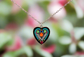 Firefly Jewelry Heart Within A Heart Pendant Necklace- 8802MC