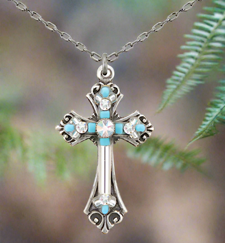 Firefly Jewelry Medium Cross Pendant- 8927ICE