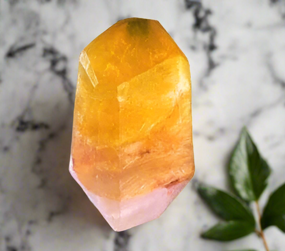 T.S. Pink SoapRock- Citrine