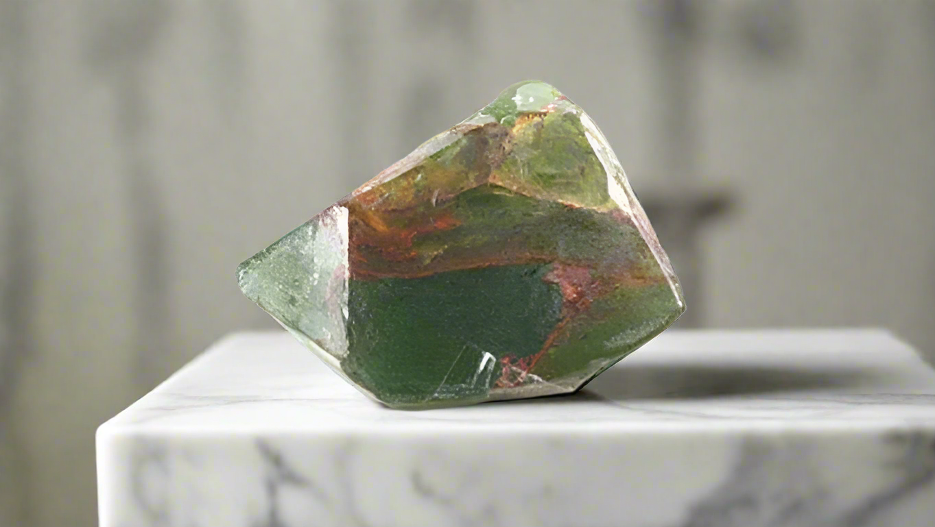 T.S. Pink SoapRock- Green Garnet