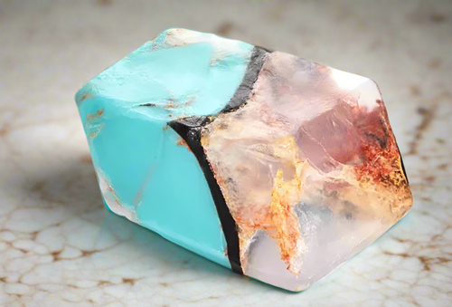T.S. Pink SoapRock- Turquoise