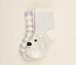 Warmies Marshmallow Bear Crew Socks-Large
