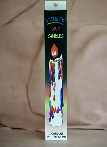 Multi Colored Drip Taper Candles