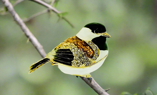 Kubla Chickadee Bejeweled Trinket Box