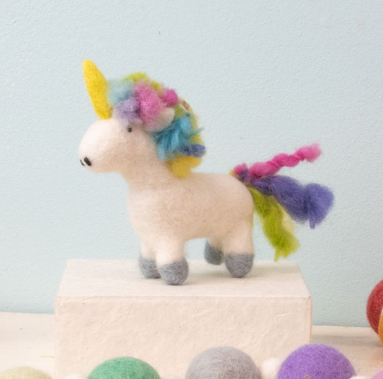 DZI Handmade ORNAMENT: RAINBOW UNICORN