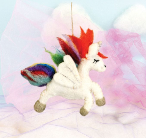 DZI Handmade ORNAMENT: WILD UNICORN