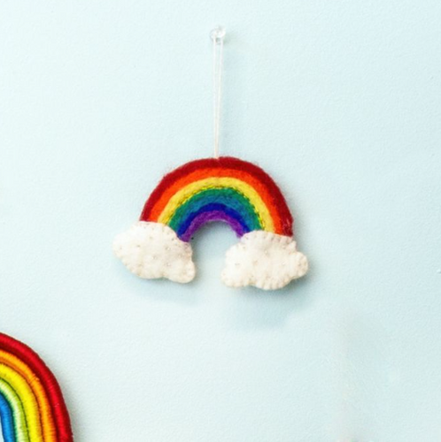 DZI Handmade ORNAMENT: BRIGHT RAINBOW
