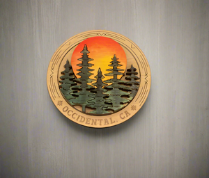 Twisted Pine Woodworks Occidental Magnet- Sunset
