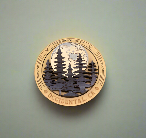 Twisted Pine Woodworks Occidental Magnet- Full Moon