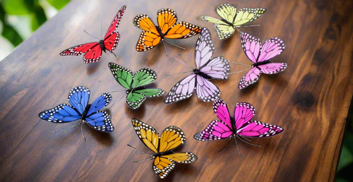 World Buyers Rainbow Monarch Butterfly Garland
